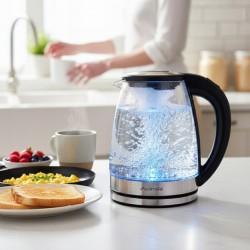 Kamille KM-1740 Skleněná konvice 1,8 L, s více barevným podsvícením a regulací teploty