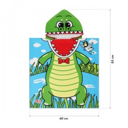 NILS NAR20 RUČNÍK PONČO CROCODILE  S Kapucí pro děti do bazénu