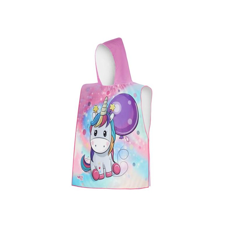 NILS NAR20 RUČNÍK PONČO UNICORN Dětský kryt S Kapucí do bazénu