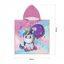 NILS NAR20 RUČNÍK PONČO UNICORN Dětský kryt S Kapucí do bazénu