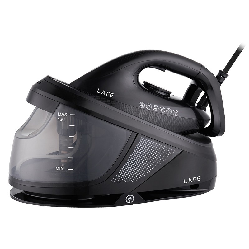 Lafe Power Steam 3100 W výkonný parní generátor, keramická žehlicí plocha, černý
