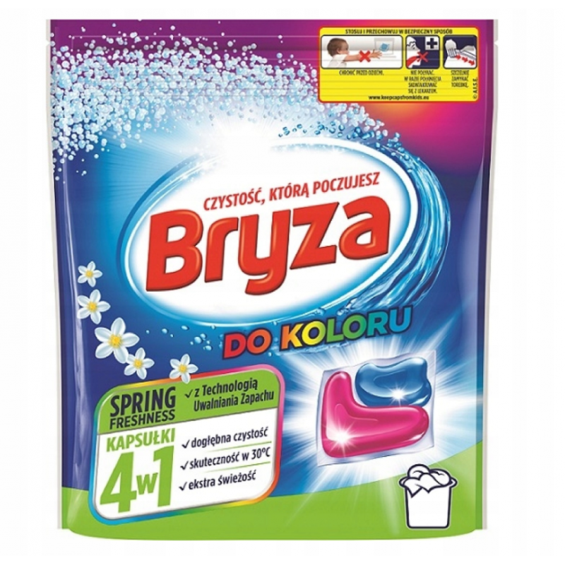 Bryza 4v1 Jarní svěžest Kapsle na barevné prádlo 60 kusů