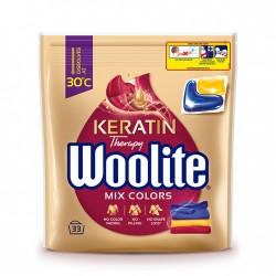Woolite Keratin Therapy 33 ks pracích kapslí s keratinem pro barevné prádlo