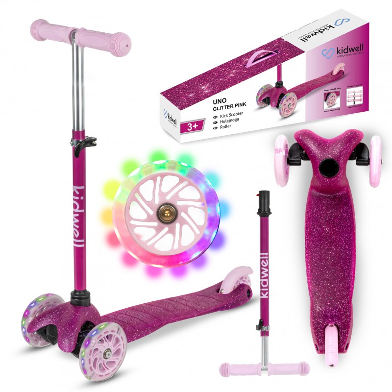 Kidwell UNO Glitter Pink koloběžka