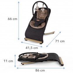 Kidwell RUBI Black/Gold Houpací lehátko