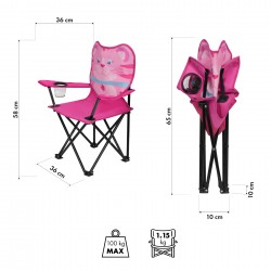 Nils Dětská skládací židle Fun NC3305 kočka