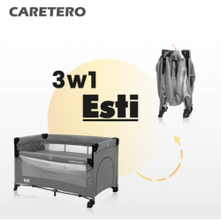 CARETERO cestovní postýlka ESTI GRAPHITE šedá