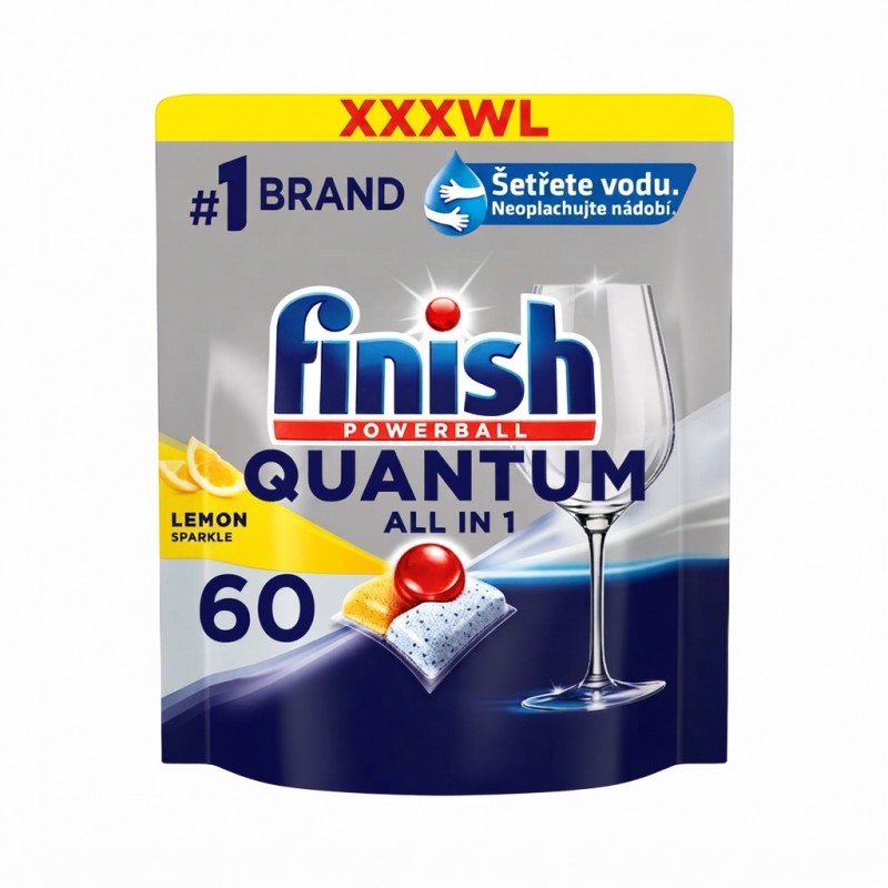 Finish Quantum tablety do myčky nádobí Lemon Sparkle 60 ks