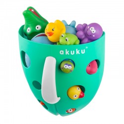 Akuku Plastový box na hračky do vany šedý