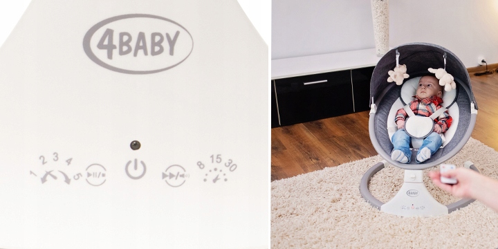 Ovládací panel a dálkové ovládání pro lehátko 4Baby