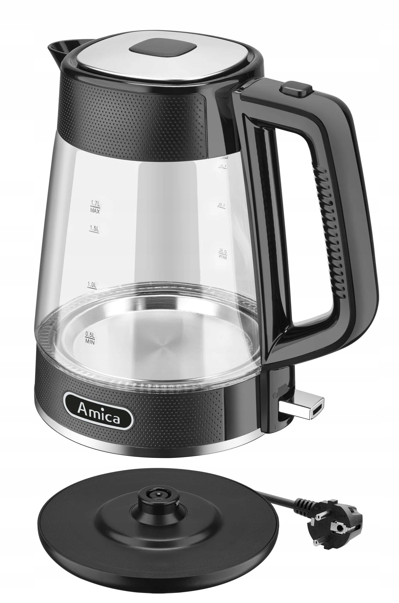 Značková skleněná konvice Amica KF 4050 G