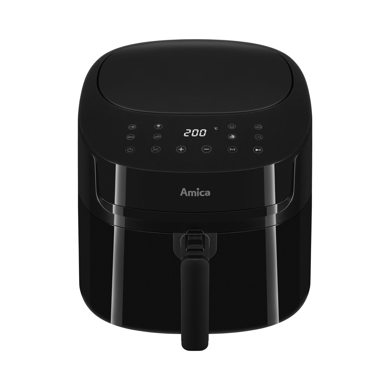 Detailní záběr na elegantní design fritézy Amica AFD5010