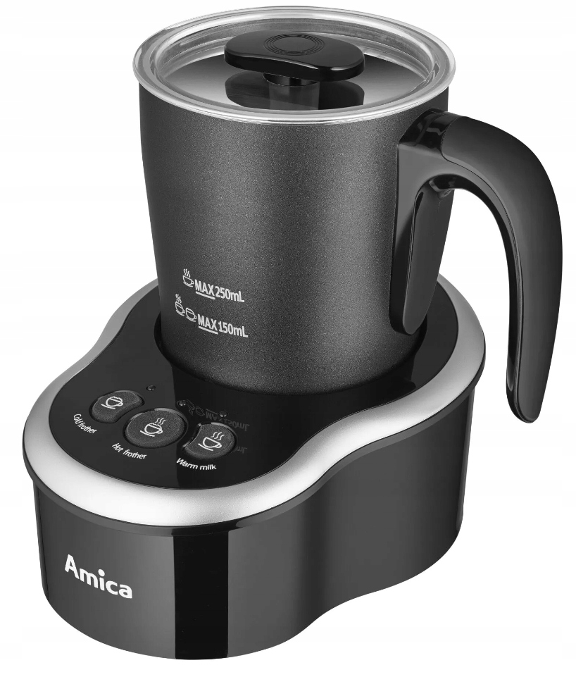 Napěňovač mléka Amica FD 4011 – celkový pohled na design a elegantní provedení