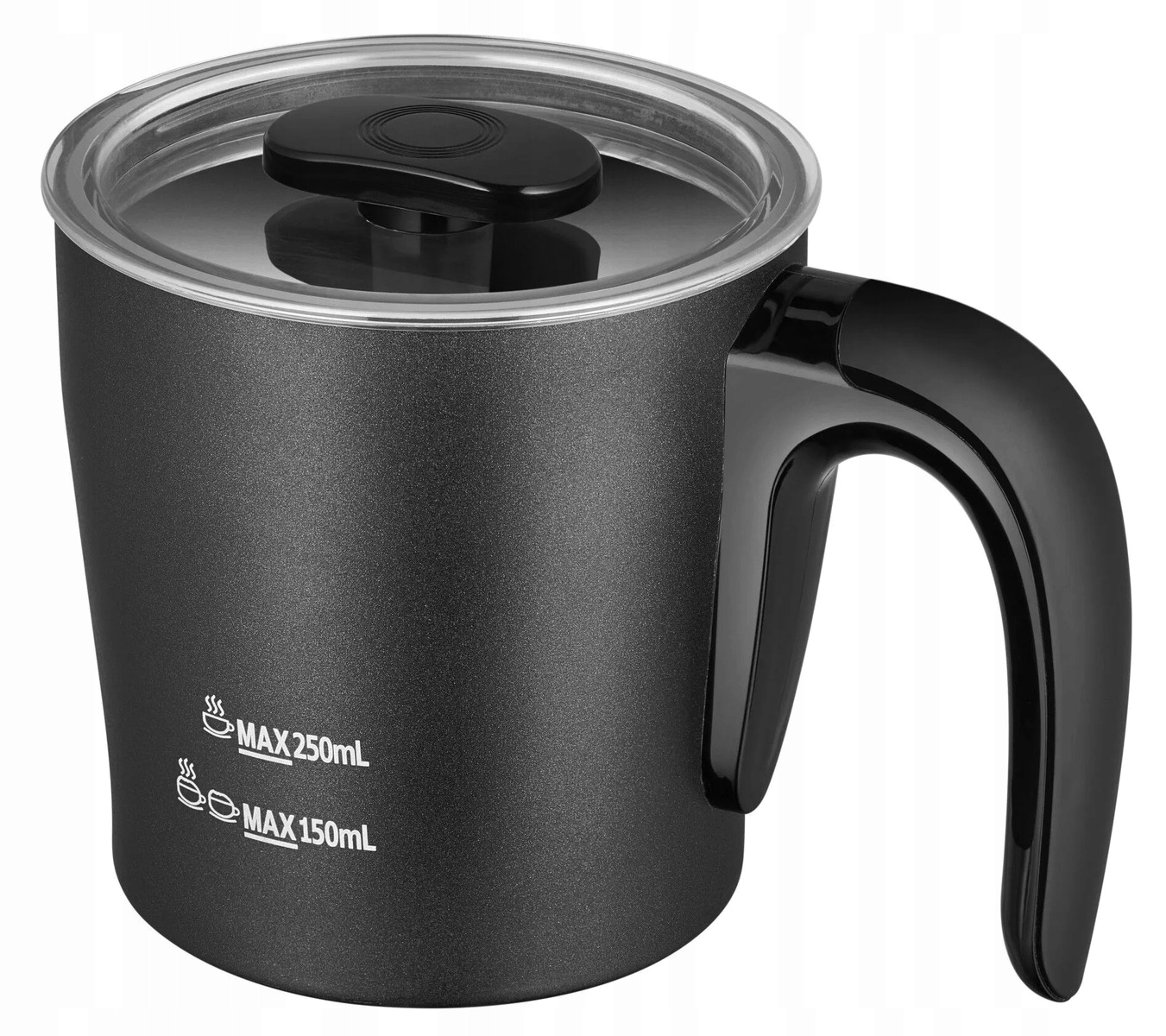 Napěňovač mléka Amica FD 4011 – detail odnímatelného hrnku a základny