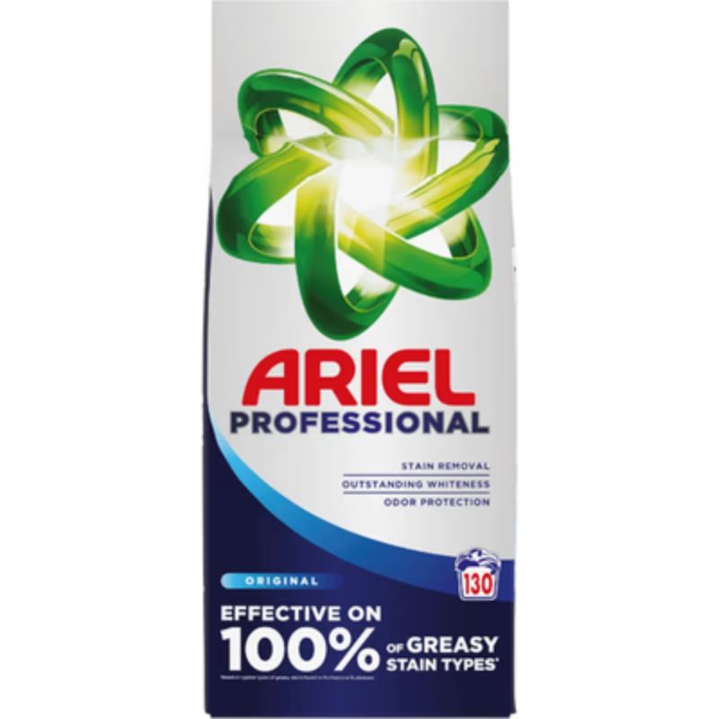 Detailní pohled na balení pracího prášku Ariel Professional Universal