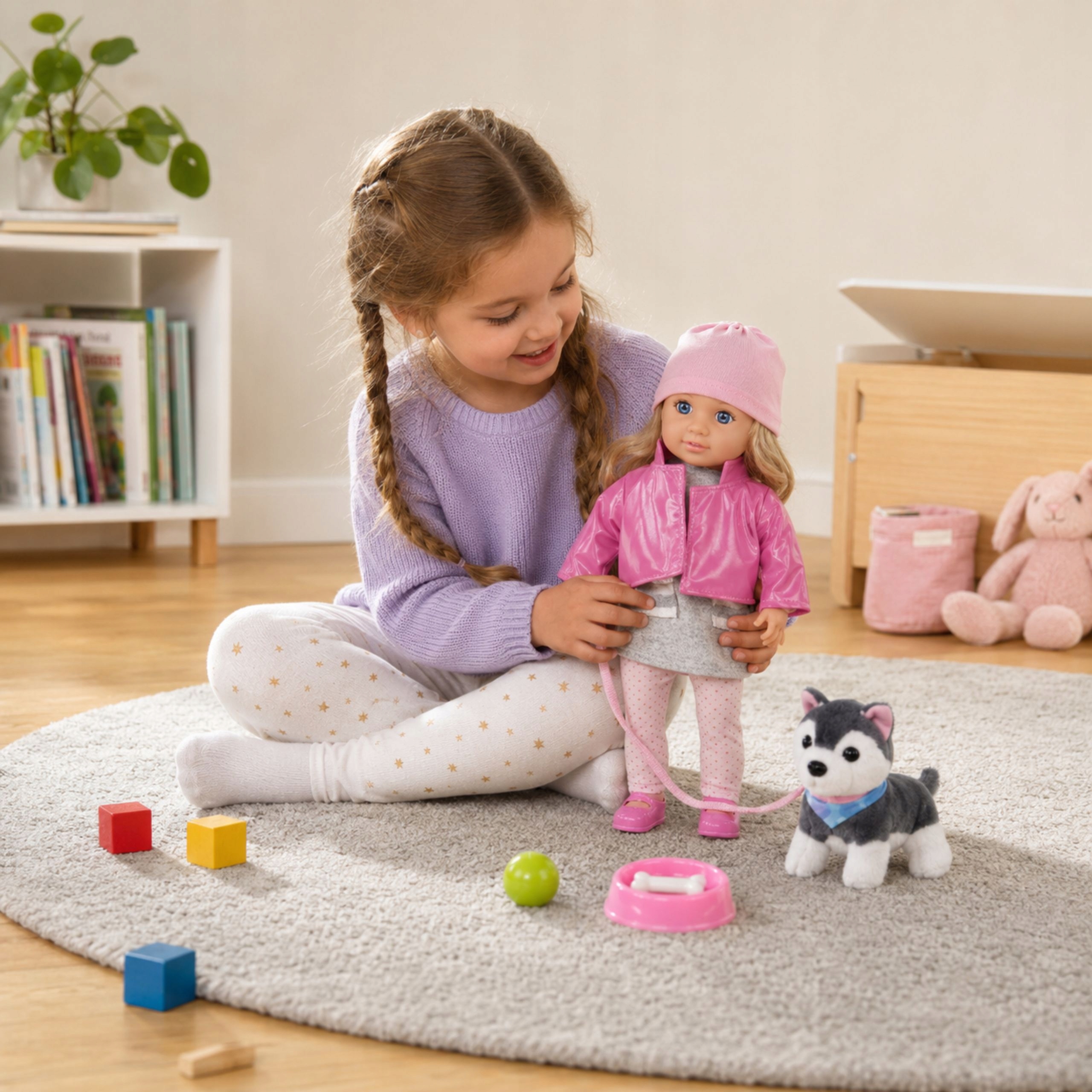 Mluvící panenka Natalia s pejskem Husky 32 cm od značky Artyk