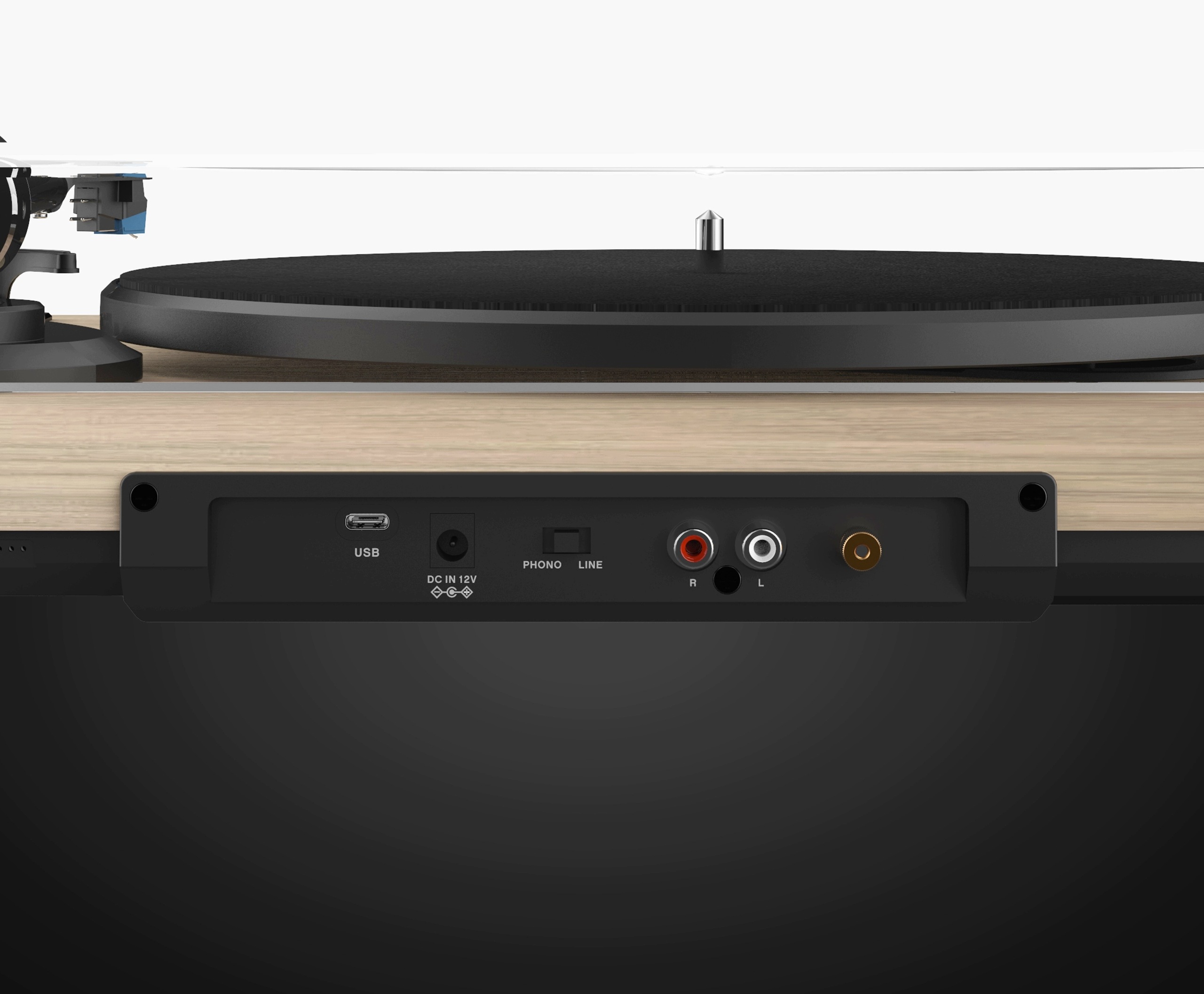 Pohled na gramofon Blaupunkt VARSOVIA AT100BT v interiéru