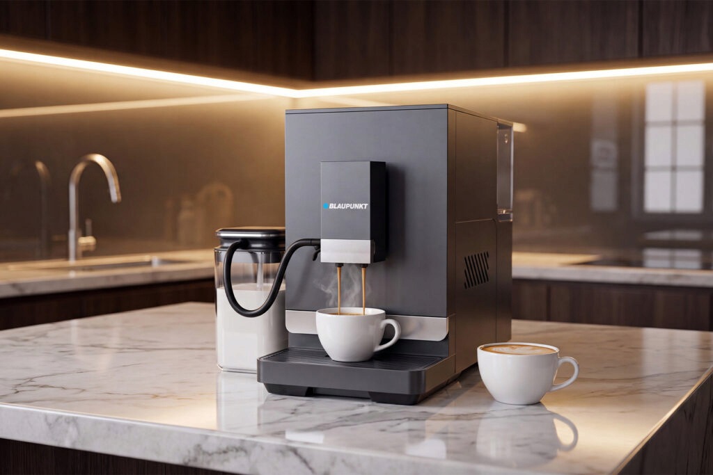 Kompaktní provedení a moderní design kávovaru Blaupunkt CMA301