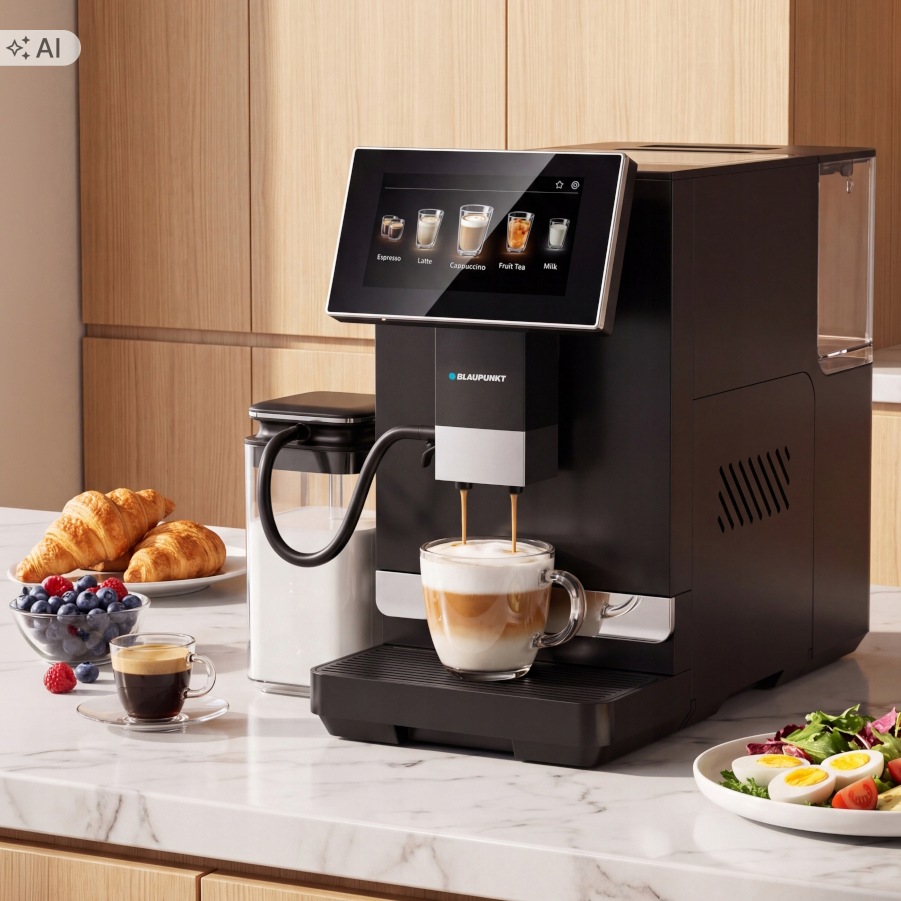 Plnoautomatický kávovar Blaupunkt CMA501 s TFT displejem a tlakem 20 barů