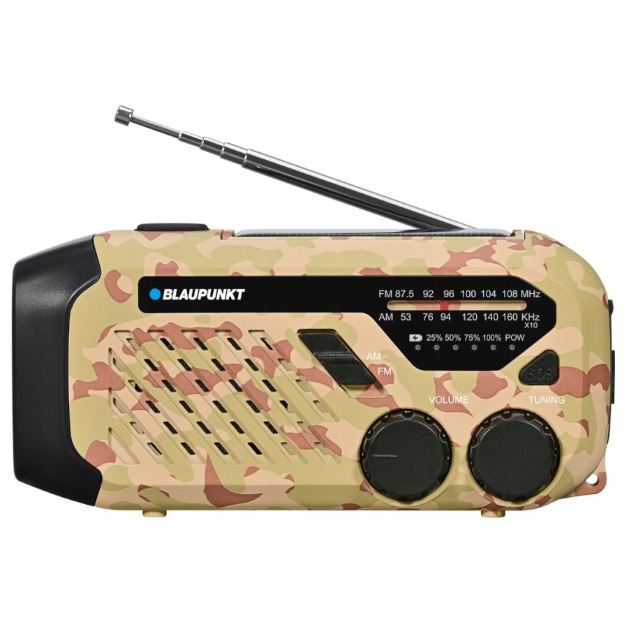 Alarmové rádio BLAUPUNKT ER10DC Survival - detail ovládání AM/FM