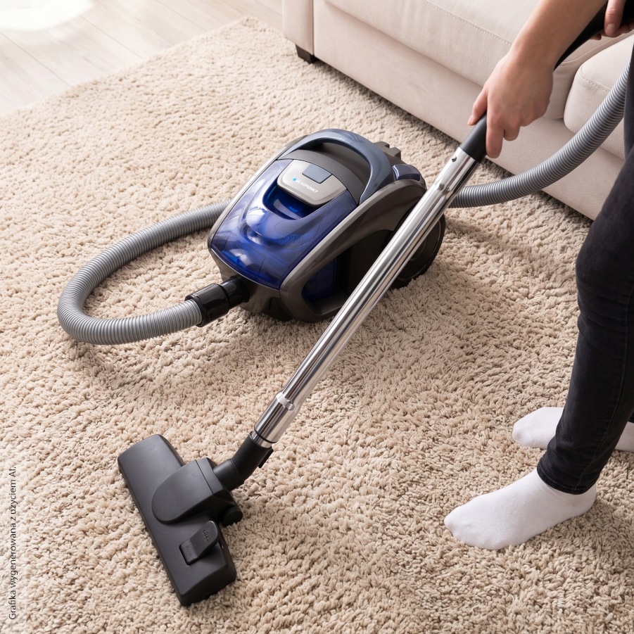 Cyklonový vysavač Blaupunkt VCC312BL s bezsáčkovou nádobou o objemu 1,2 l