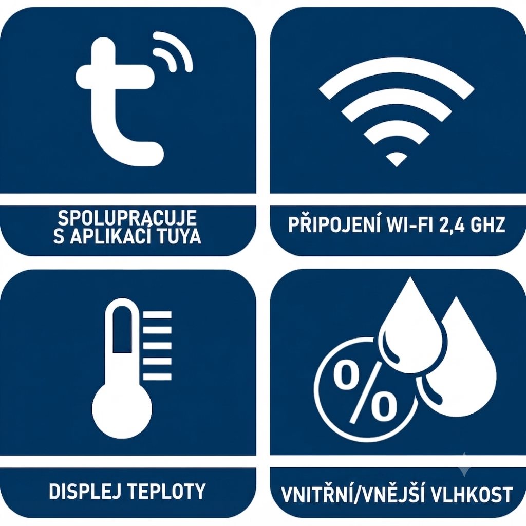 Domácí meteostanice Blaupunkt WS-65BK APP – celkový pohled na zařízení a barevný displej