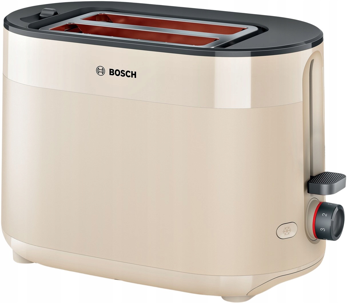 Béžový toustovač Bosch MyMoment TAT2M127 pro dva plátky pečiva