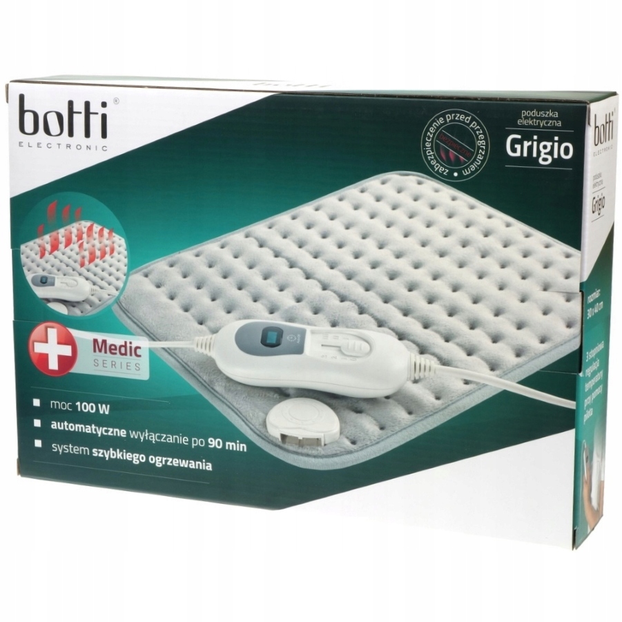 Elektrický vyhřívací polštář BOTTI HP-301 Grigio detail struktury fleecového materiálu