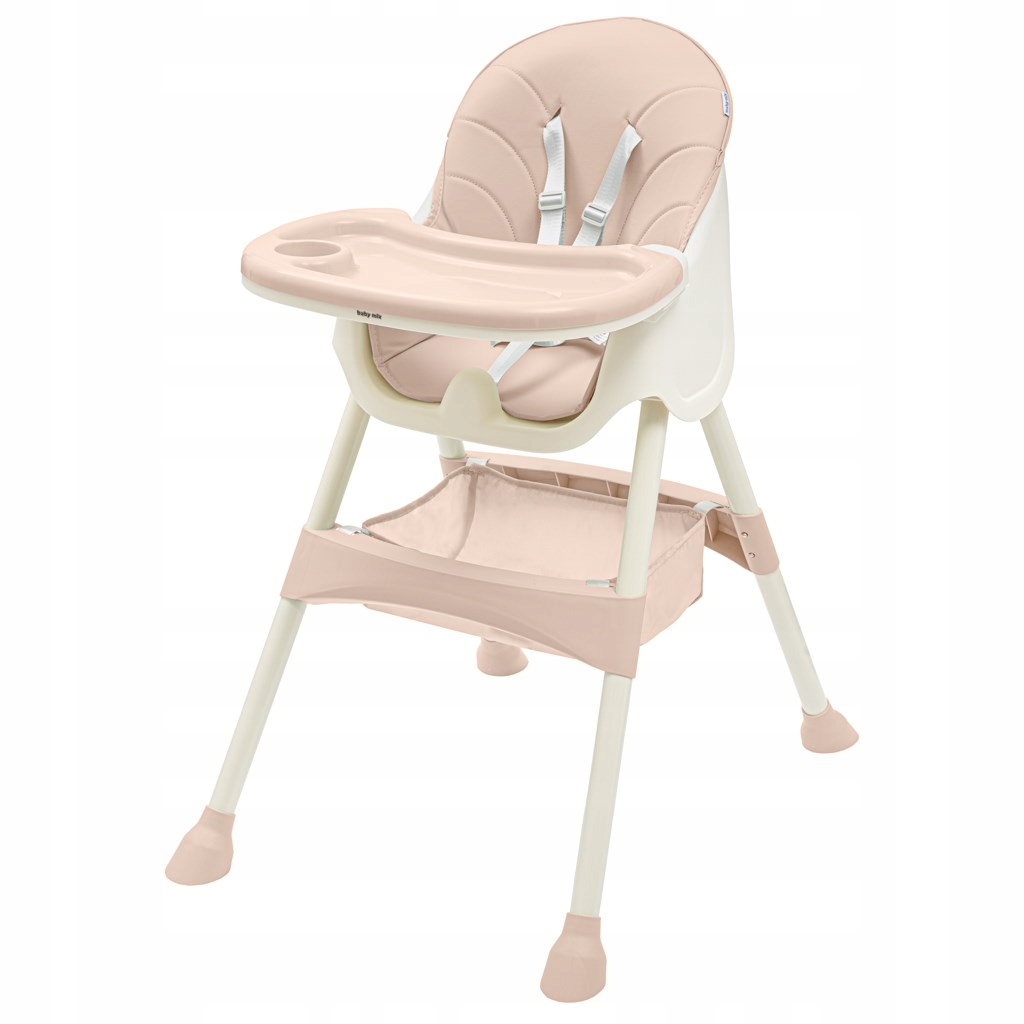 Detailní pohled na ergonomické sedadlo a pětibodové pásy židličky Baby Mix Nora