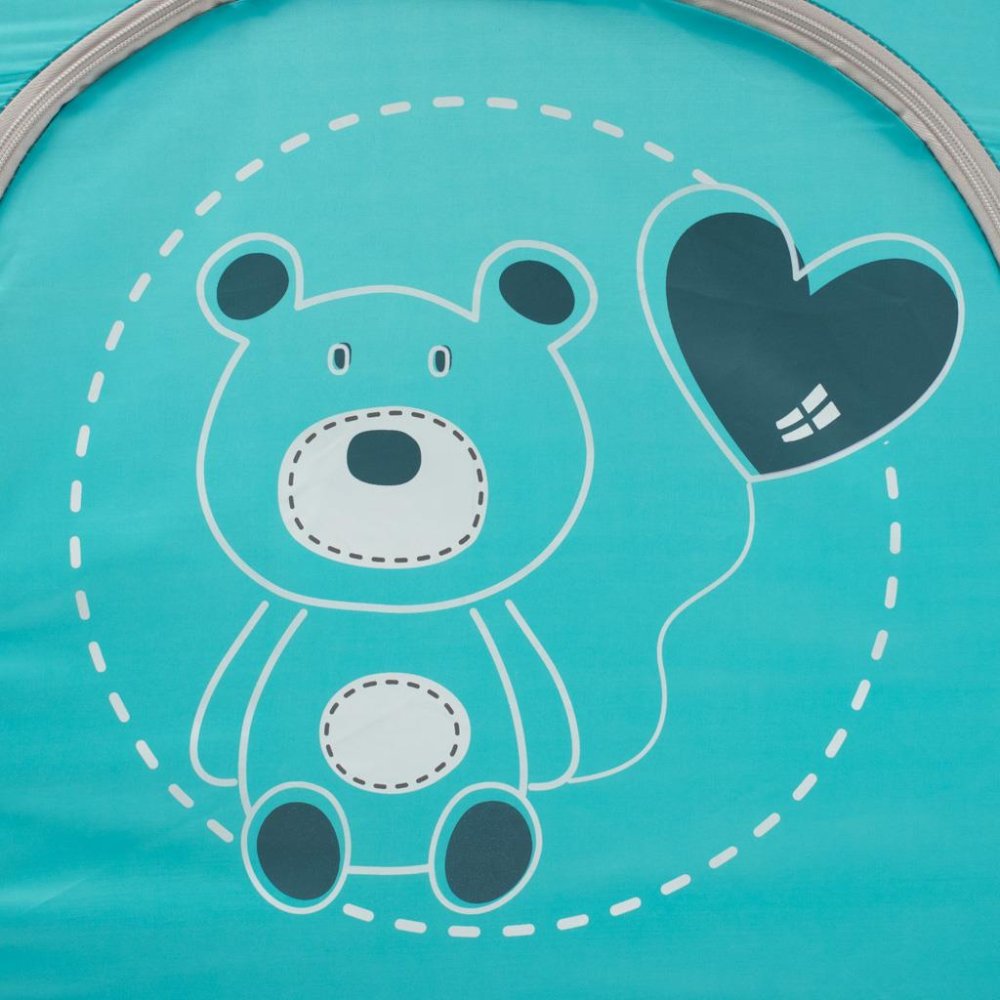 Jednopatrová skládací postýlka Baby Mix Medvídci – detail boční strany