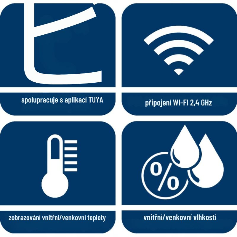 Meteostanice Blaupunkt WS-60WH APP s velkým barevným displejem