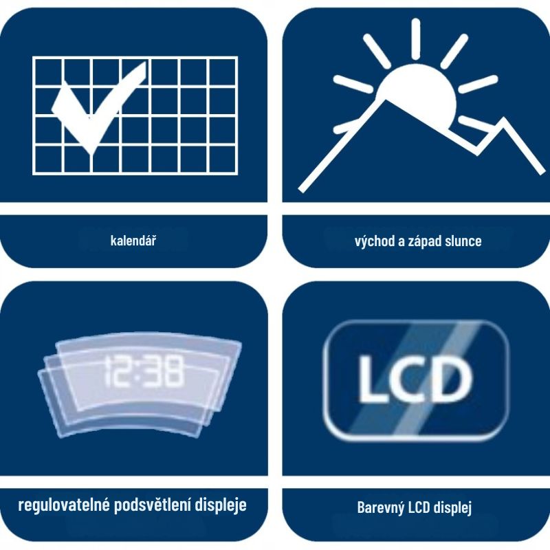 Bílý elegantní design meteorologické stanice Blaupunkt