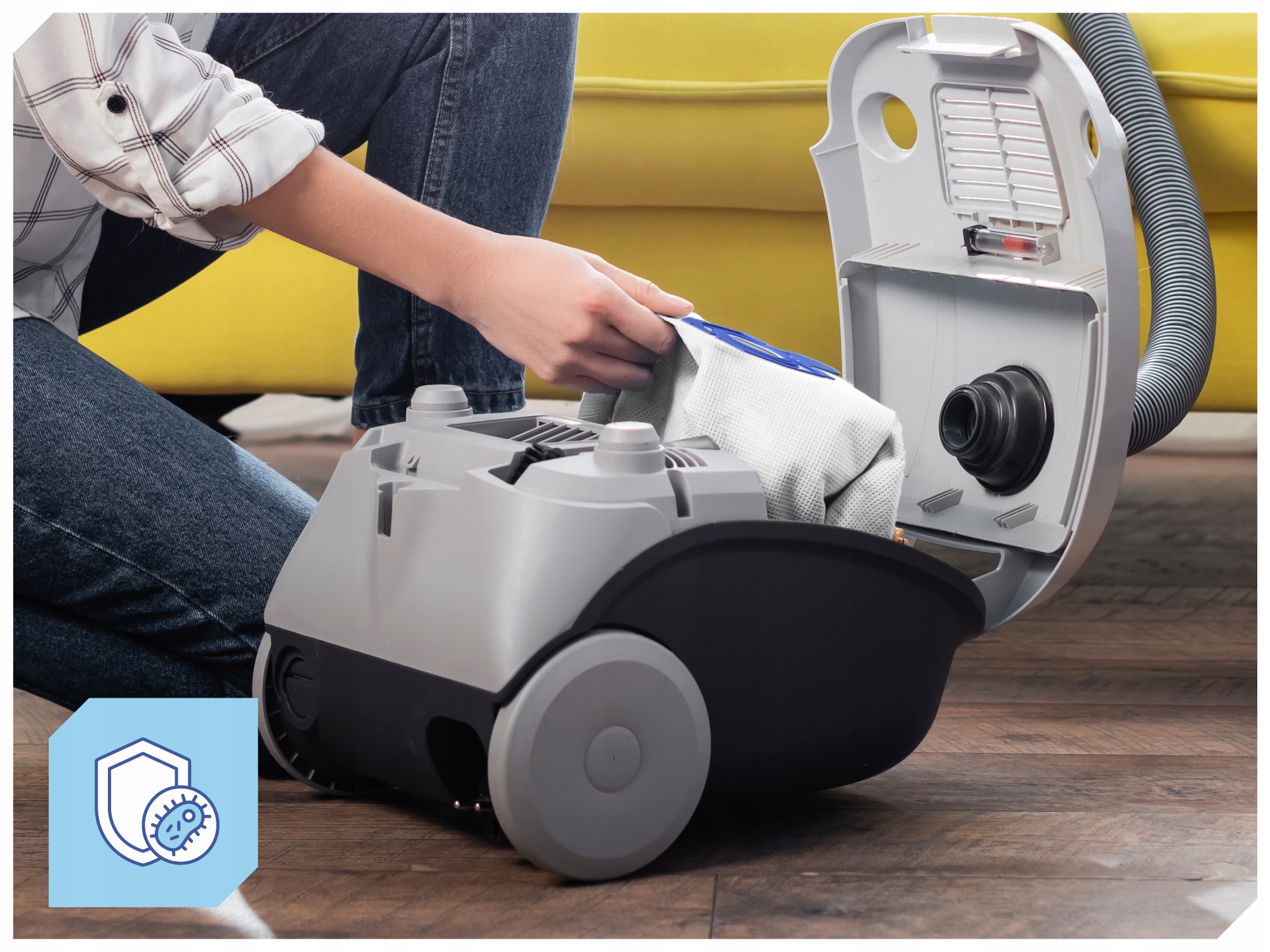 Sada 4 kusů originálních textilních sáčků Bosch PowerProtect