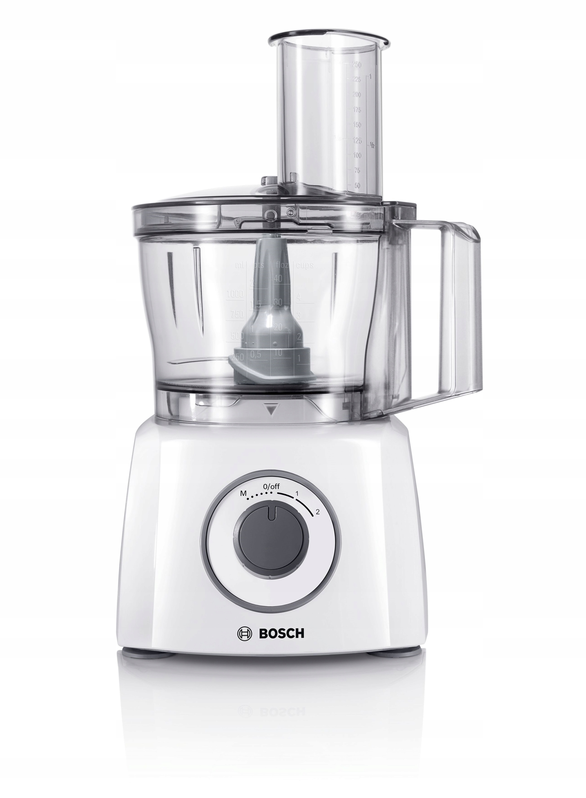 Příslušenství kuchyňského robota Bosch MCM3200W včetně nerezových kotoučů