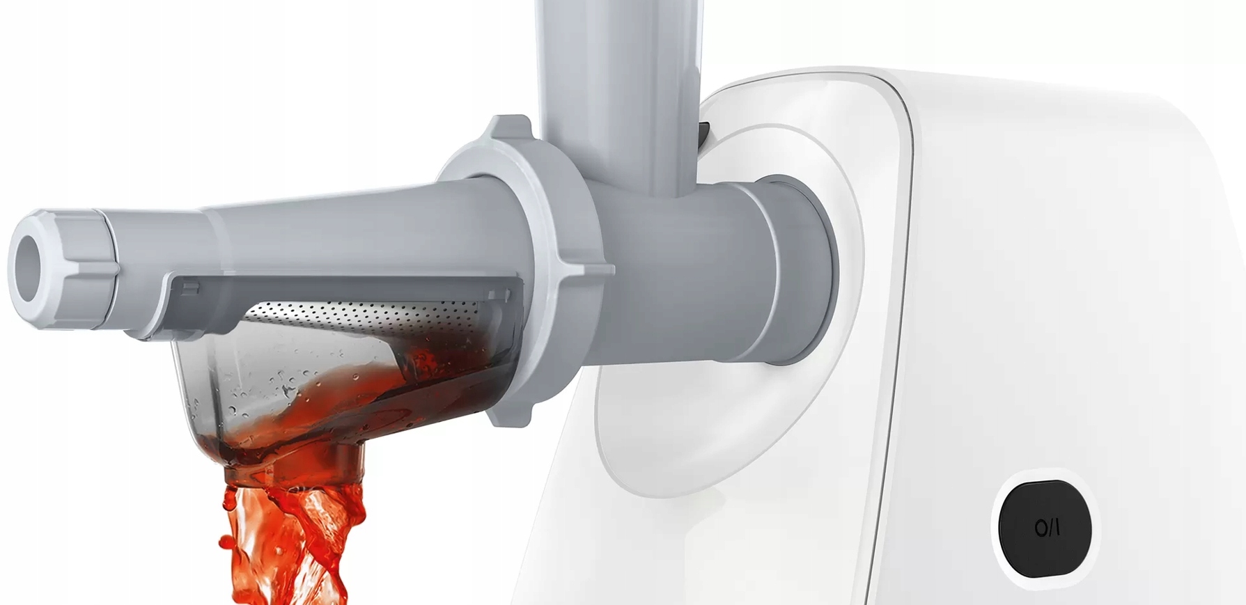 Bosch MFW2517W - detail bílého provedení a ovládacích prvků