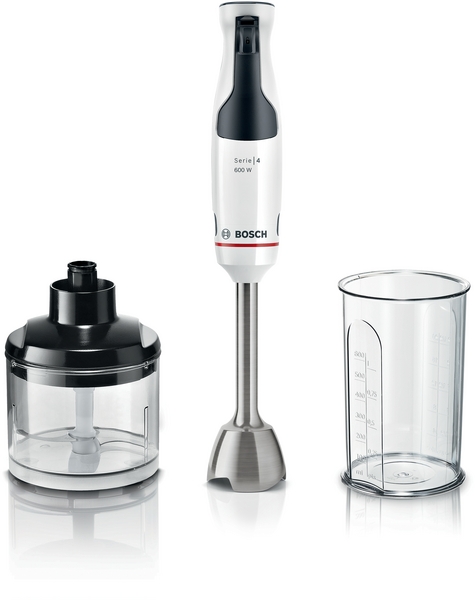 Ruční mixér Bosch MSM4W220 ErgoMaster s příkonem 600W, drtičem a odměrkou
