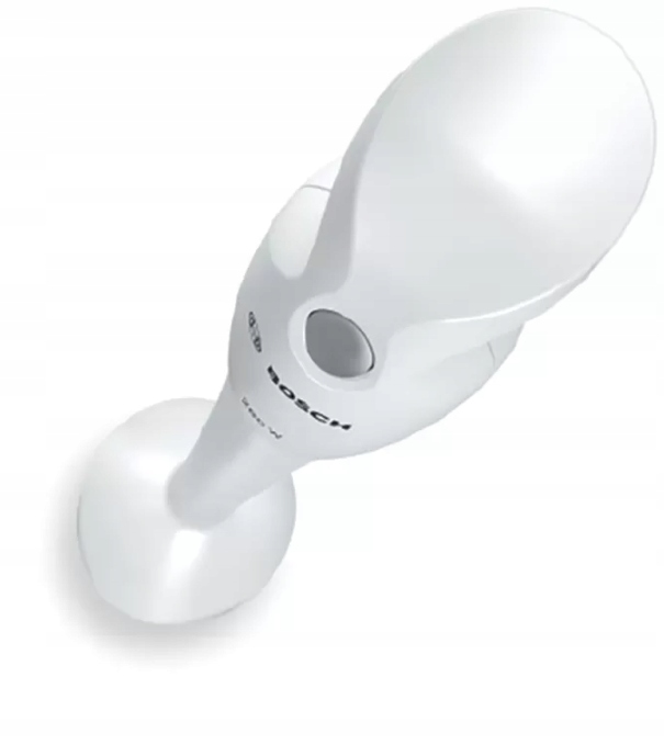 Detailní pohled na ergonomické držadlo a bezpečné uchycení mixovací nohy Bosch