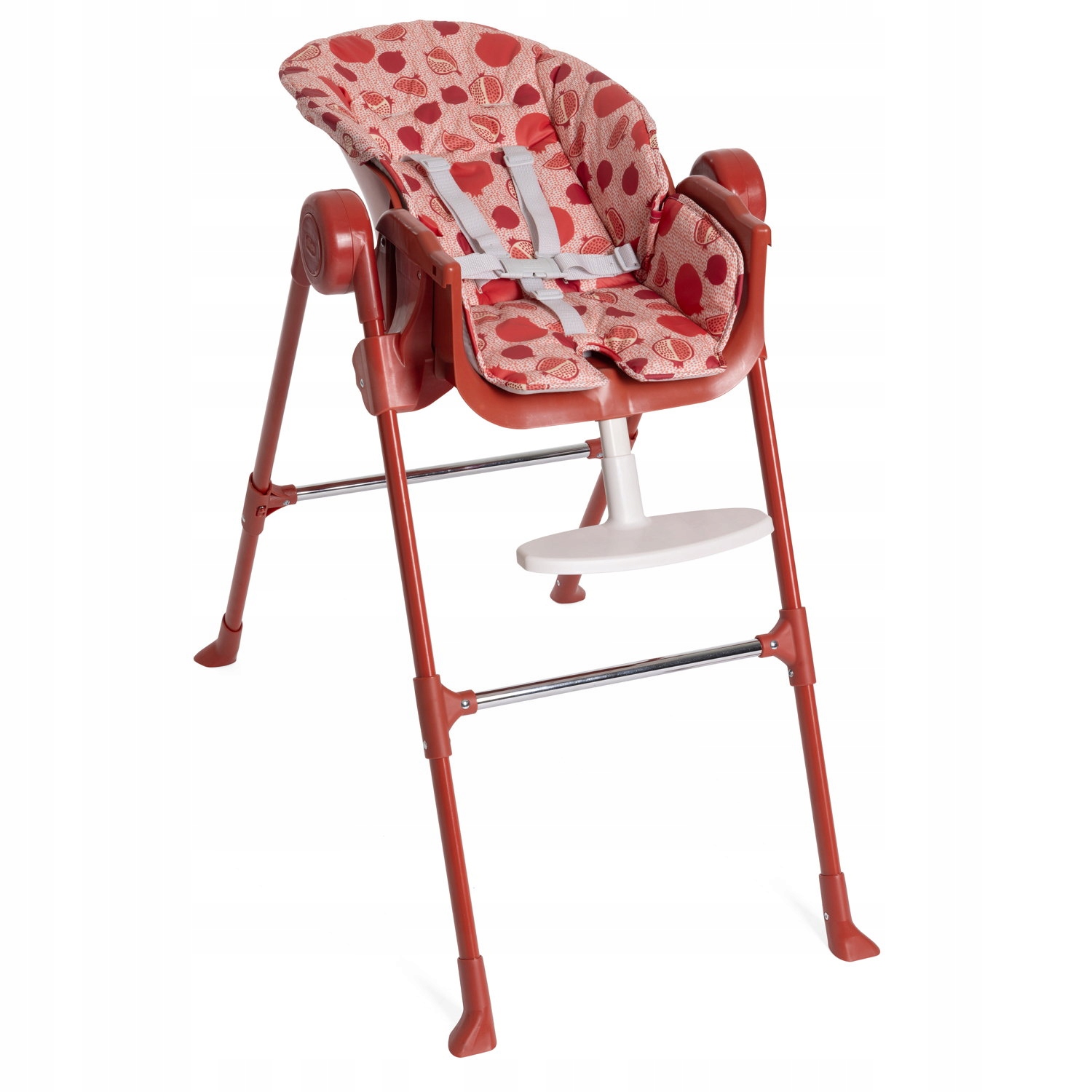 Detailní pohled na konstrukci a polstrování židličky Chicco Polly Essential