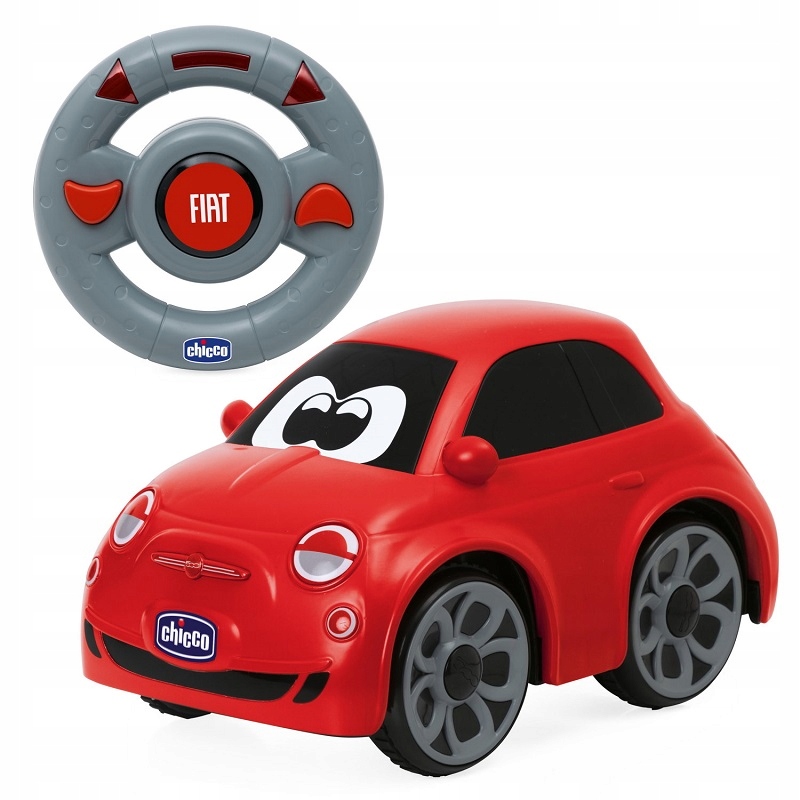 Červené autíčko na dálkové ovládání Chicco Fiat 500 pro nejmenší