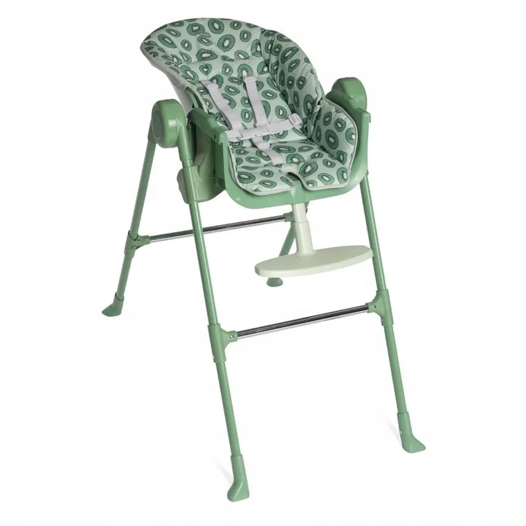 Detailní pohled na zelené polstrování židličky Chicco Polly Essential