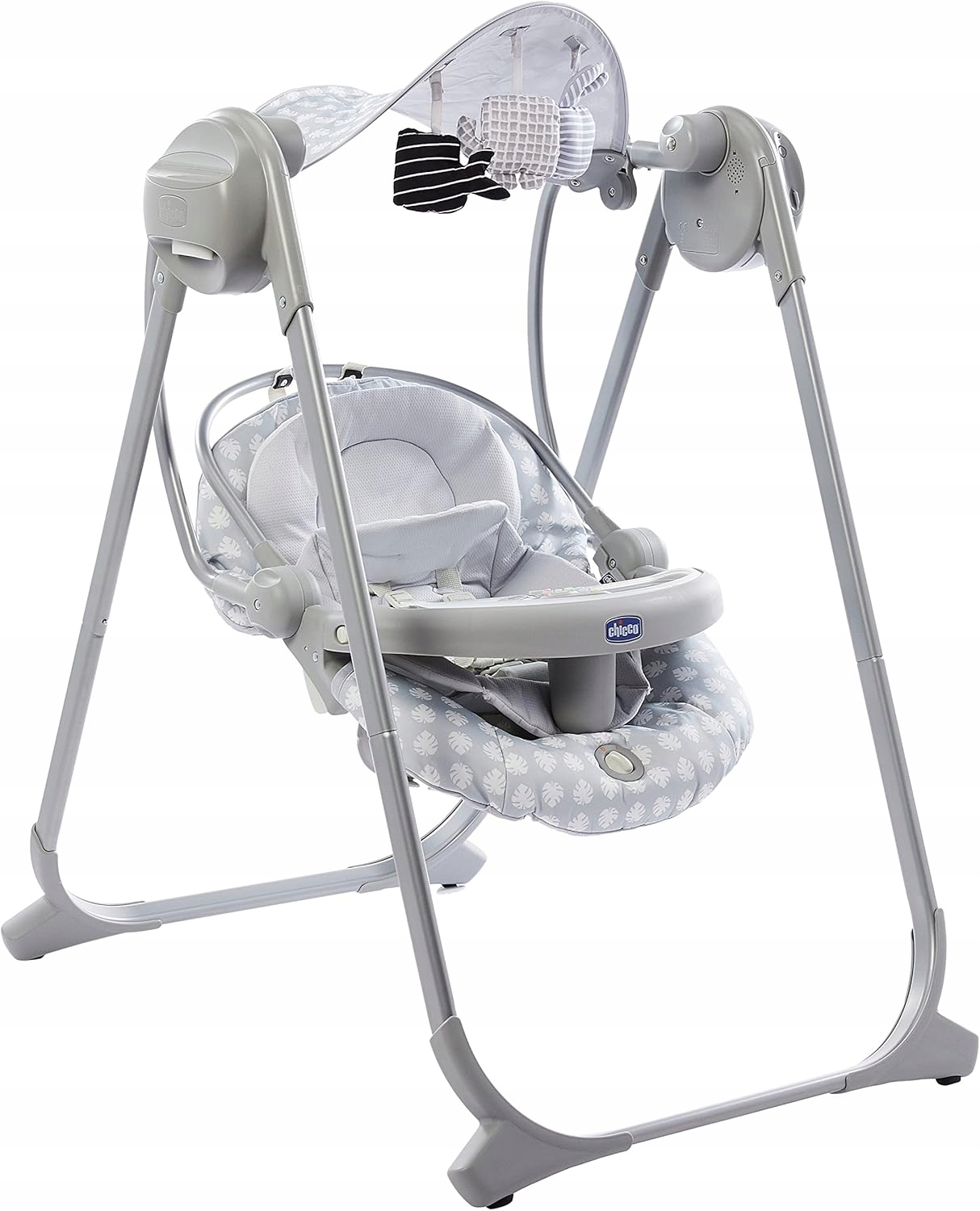 Dětská automatická houpačka Chicco Polly Swing Up v šedé barvě