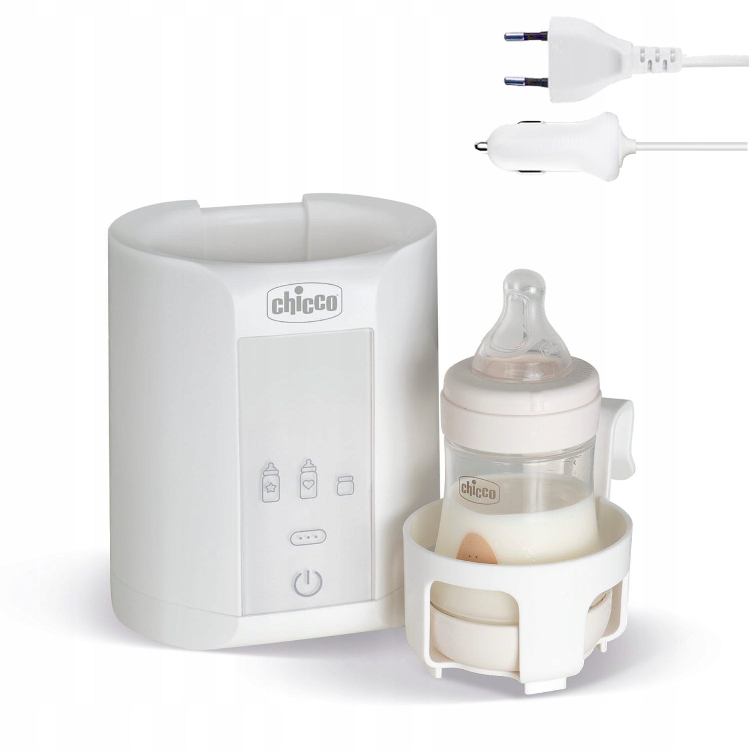 Přenosný ohřívač lahví Chicco Home & Travel v balení