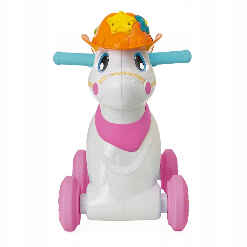 Detailní pohled na růžové houpací odrážedlo Chicco Miss Baby Rodeo kód 00011314100000