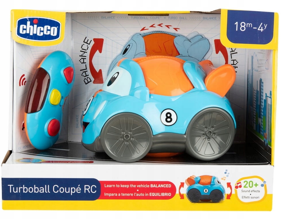 Detailní pohled na oblé bezpečné tělo autíčka Rolly Coupé