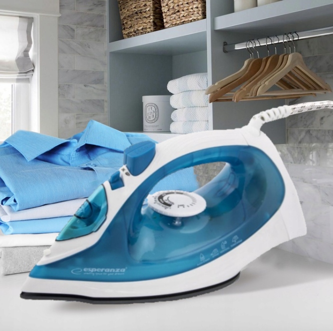 Napařovací žehlička Esperanza Slider Ceramic s vysokým výkonem v modrém provedení
