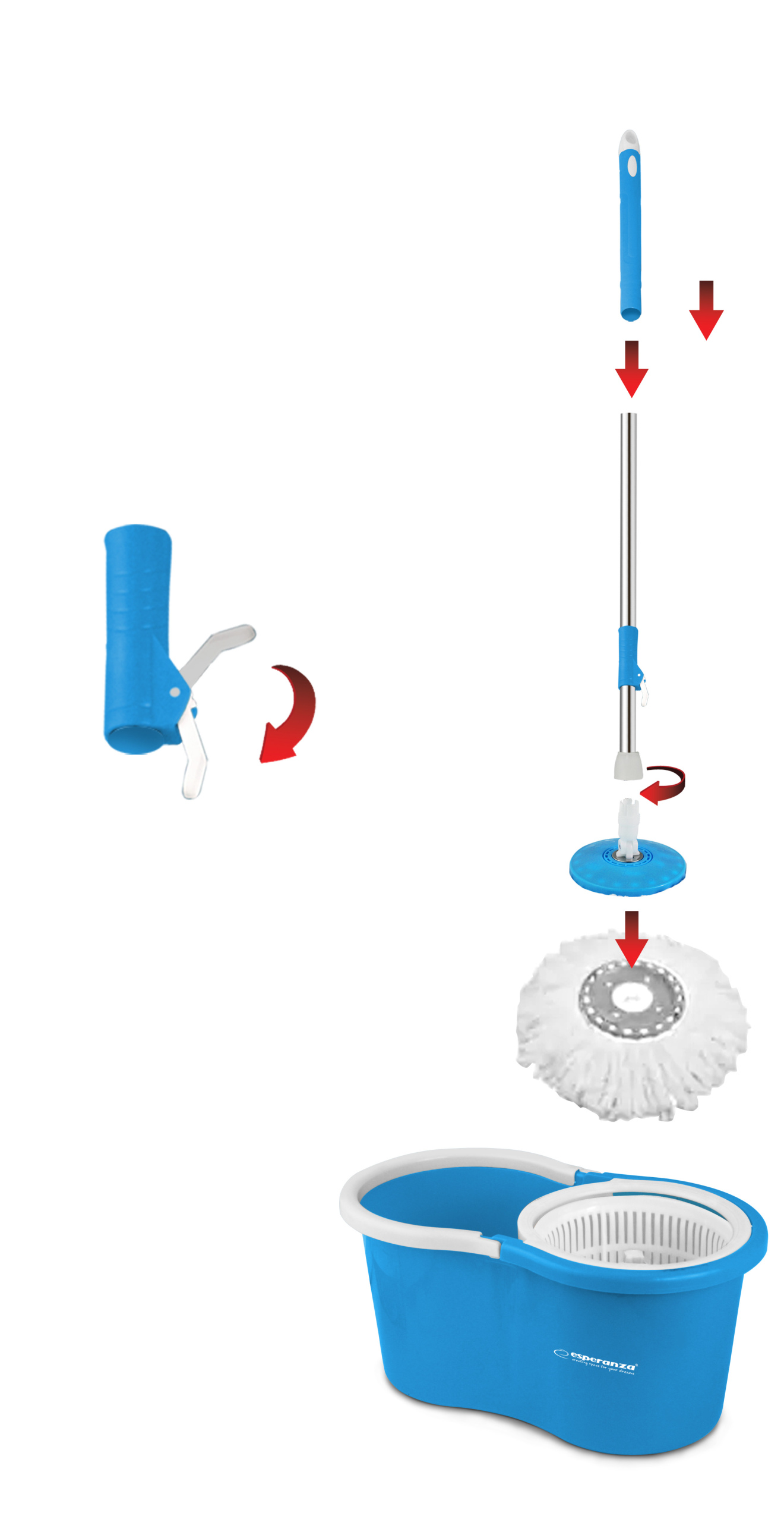 Typ provázkový - Rotační mop Esperanza Perfect Clean EHS005