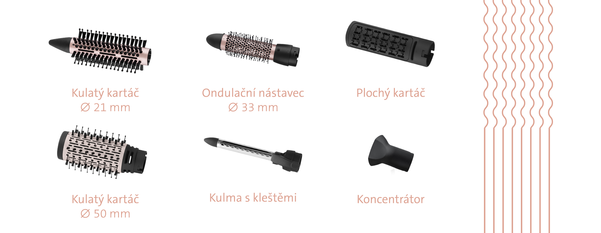 Příslušenství a cestovní pouzdro horkovzdušné kulmy ETA Fenité 5321 90010