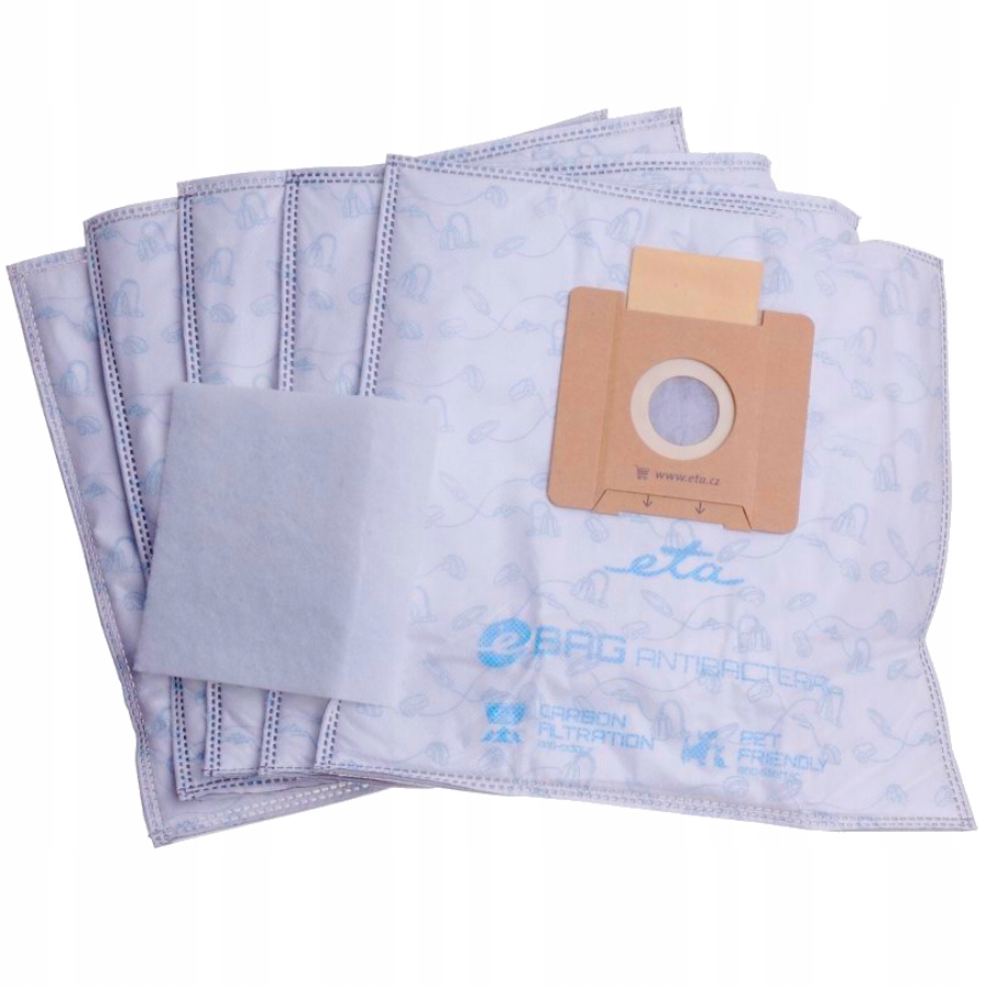 Worki do odkurzaczy ETA AntiBacterial SafBag UNIWERSALNE Hyundai Sencor Kod producenta ETA960068020 – Antybakteriální syntetický sáček do vysavačů ETA AntiBacterial ETA960068020