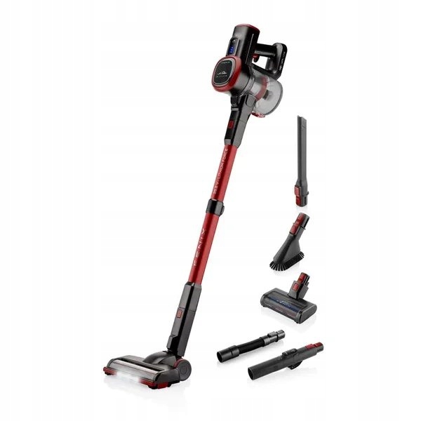Tyčový vysavač ETA Fenix Red Ergonomic v plné sestavě