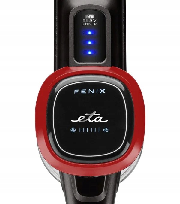 Elegantní bezdrátový vysavač ETA Fenix v červené barvě